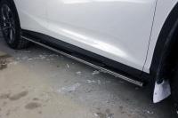 Lexus RX (16–) Пороги овальные с накладкой 75х42 мм