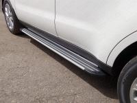 Lexus RX (16–) Пороги алюминиевые 'Slim Line Silver' 1820 мм