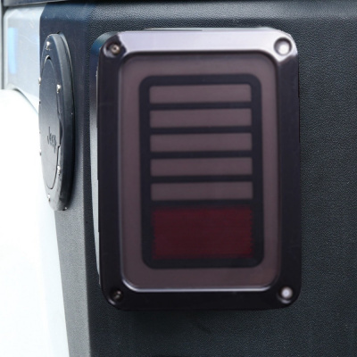 Jeep Wrangler (97-) фонари задние светодиодные черные, дизайн 2, комплект 2 шт.