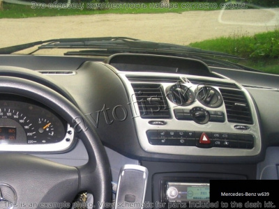Mercedes-Benz Viano (w639) 2003-2014 декоративные накладки (отделка салона) под дерево, карбон, алюминий