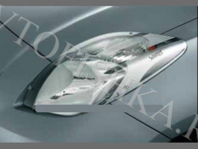 Защита передних фар прозрачная Toyota Yaris 2006-2009
